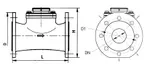 Contador de agua fría 'WOLTMANN', serie 6060 de Genebre. DN50 Bridas 2'/DN50 Flanges 2'